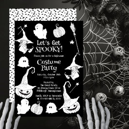 Invitation Fête Costume d'Halloween Éffrayante