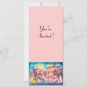 Invitation FÊTE COSTUMÉE,Masques de Mardi Gras,Danse,Musique