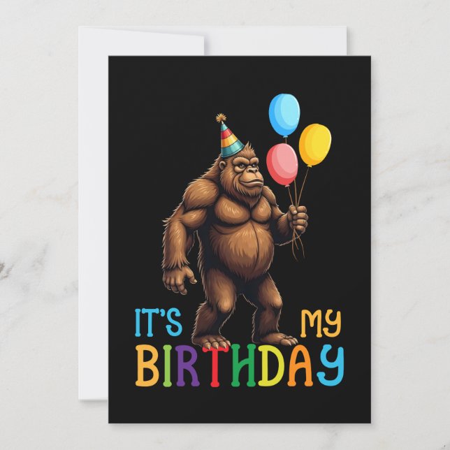 Invitation Fête d’anniversaire de Bigfoot - C’est mon anniver (Devant)