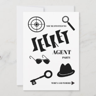 Invitation Fête d'Agent Secret