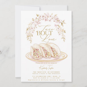 Invitation Fête d'Amour Floral pour la Mariée Fiesta