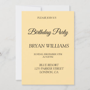 Invitation Fête d'ANNIVERSAIRE