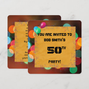 Invitation Fête d'anniversaire