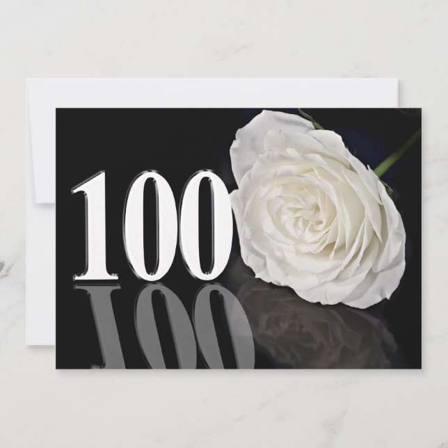 Invitation fête d'anniversaire 100 ans (Devant)