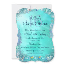 Fête d'anniversaire 16 ans Teal Ocean Jewel 2