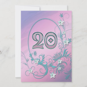 Invitation fête d'anniversaire 20 ans