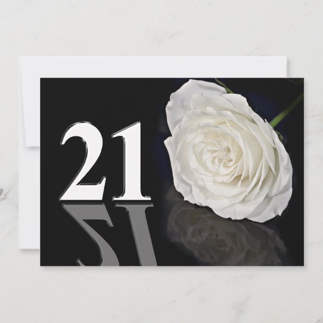 Invitation fête d'anniversaire 21 ans (Devant)