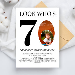 Invitation Fête d'anniversaire 30 40 50 60 70 ans