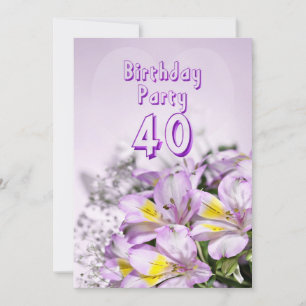 Invitation fête d'anniversaire 40 ans