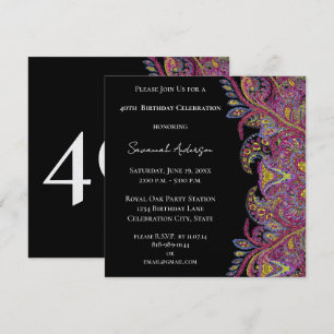 Invitation Fête d'anniversaire 40 ans