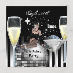 Invitation Fête d'anniversaire 40 ans Soirée entre filles Cha