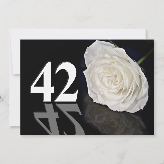 Invitation fête d'anniversaire 42 ans (Devant)