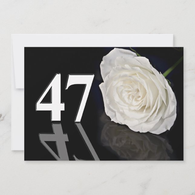 Invitation fête d'anniversaire 47 ans (Devant)