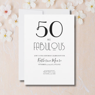 Invitation Fête d'anniversaire 50 ans et formidable
