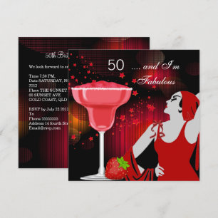 Invitation Fête d'anniversaire 50 ans Incroyable diva 50 ans