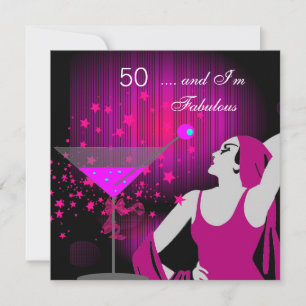 Invitation Fête d'anniversaire 50 ans Incroyable diva 50 ans