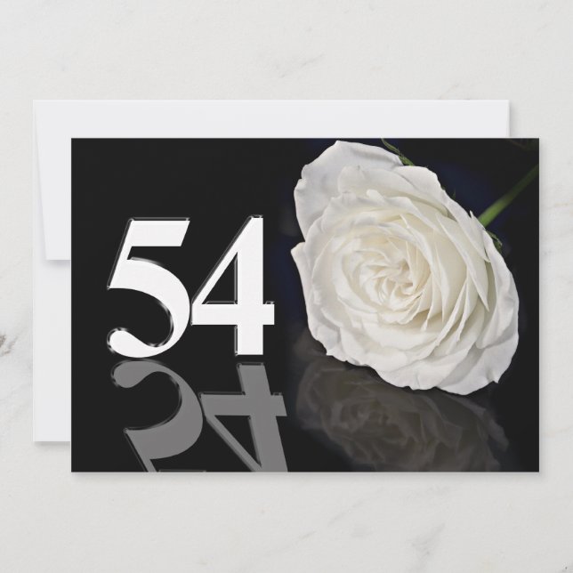 Invitation fête d'anniversaire 54 ans (Devant)