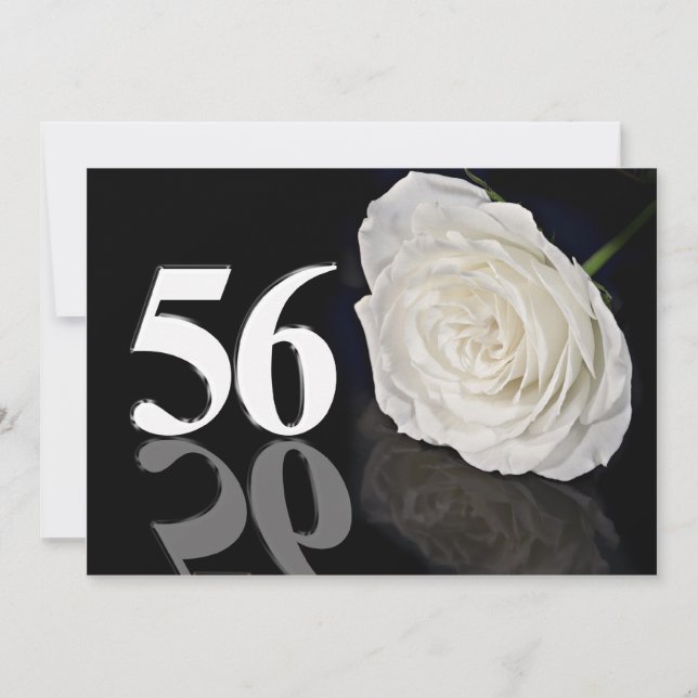 Invitation fête d'anniversaire 56 ans (Devant)