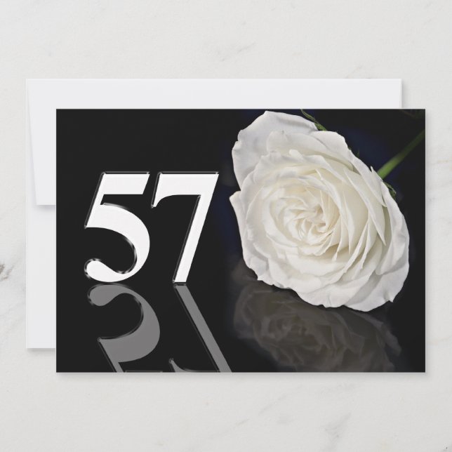 Invitation fête d'anniversaire 57 ans (Devant)