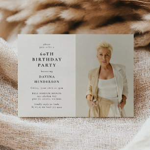 Invitation Fête d'anniversaire 60 ans Photo Moderne