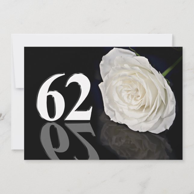 Invitation fête d'anniversaire 62 ans (Devant)