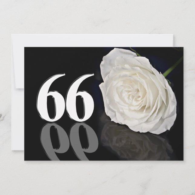 Invitation fête d'anniversaire 66 ans (Devant)