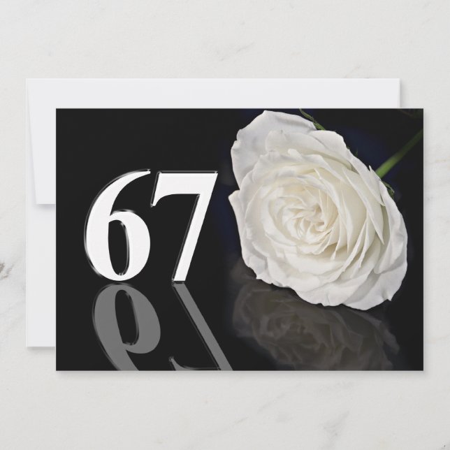 Invitation fête d'anniversaire 67 ans (Devant)
