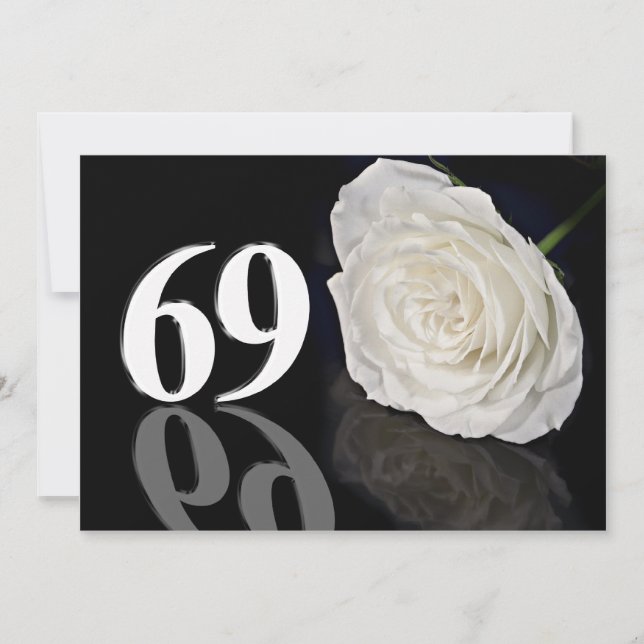 Invitation fête d'anniversaire 69 ans (Devant)