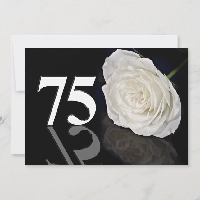 Invitation fête d'anniversaire 75 ans (Devant)