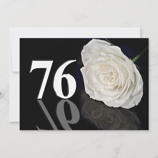 Invitation fête d'anniversaire 76 ans (Devant)