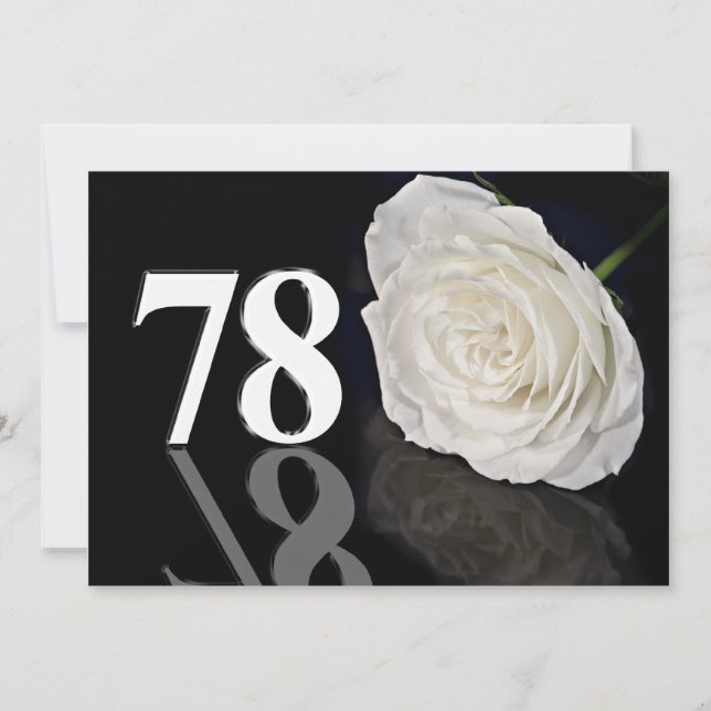 Invitation fête d'anniversaire 78 ans (Devant)