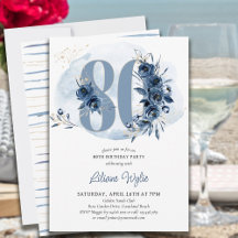 Fête d'anniversaire 80 ans Fleur Bleue Côtière Num