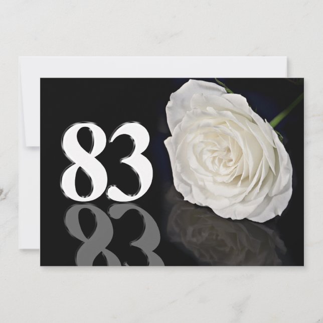 Invitation fête d'anniversaire 83 ans (Devant)