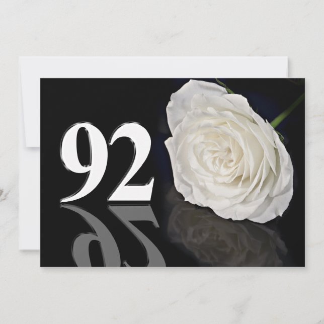 Invitation fête d'anniversaire 92 ans (Devant)