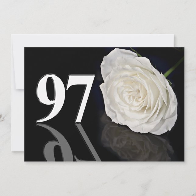 Invitation fête d'anniversaire 97 ans (Devant)