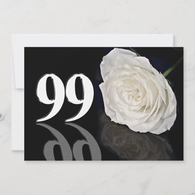 Invitation fête d'anniversaire 99 ans (Devant)