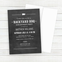 Fête d'anniversaire à l'ardoise BBQ de jardin
