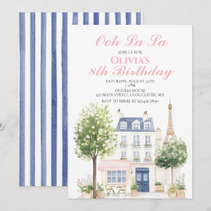 Invitation Fête d'anniversaire à Paris Café Parisien Thé Part