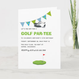 Invitation Fête d'anniversaire à thème de golf