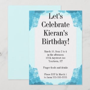 Invitation Fête d'anniversaire adulte Geometric Sea