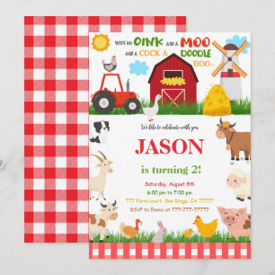 Invitation Fête d'anniversaire agricole