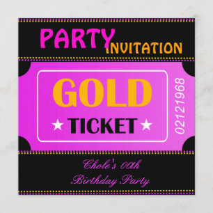Invitation Fête d'anniversaire amusante Filles adolescentes P
