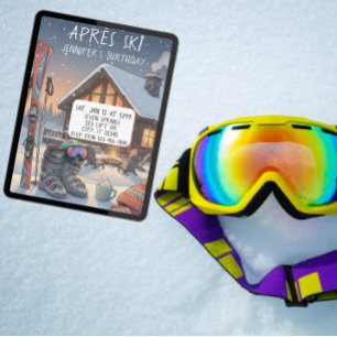 Invitation Fête d'anniversaire Après Ski