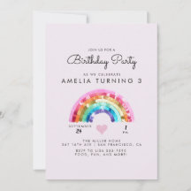Fête d'anniversaire arc-en-ciel