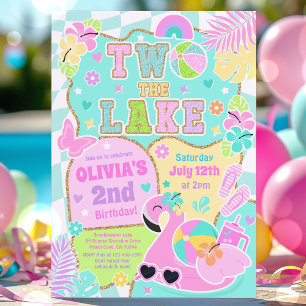 Invitation Fête d'anniversaire au bord du lac pour une fille 