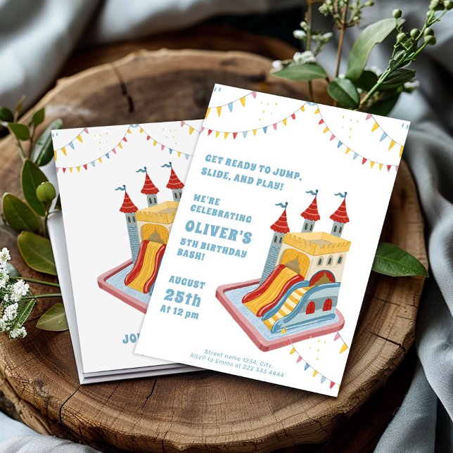 Invitation Fête d'anniversaire au château magique rebondissan (Créateur téléchargé)