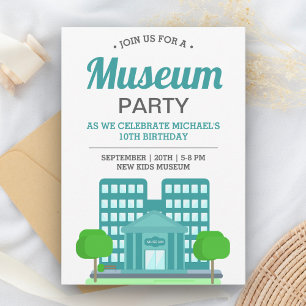 Invitation Fête d'anniversaire au Musée pour Enfants