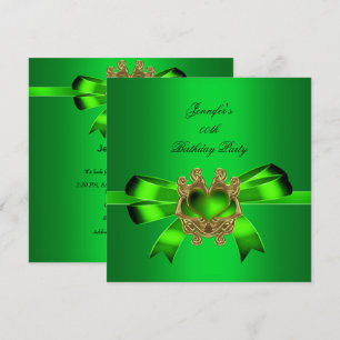 Invitation Fête d'anniversaire au nœud papillon en bijou de l