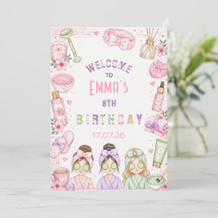 Invitation Fête d'anniversaire au spa pour filles Déguisement