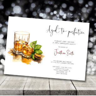 Invitation Fête d'anniversaire au whisky à la perfection